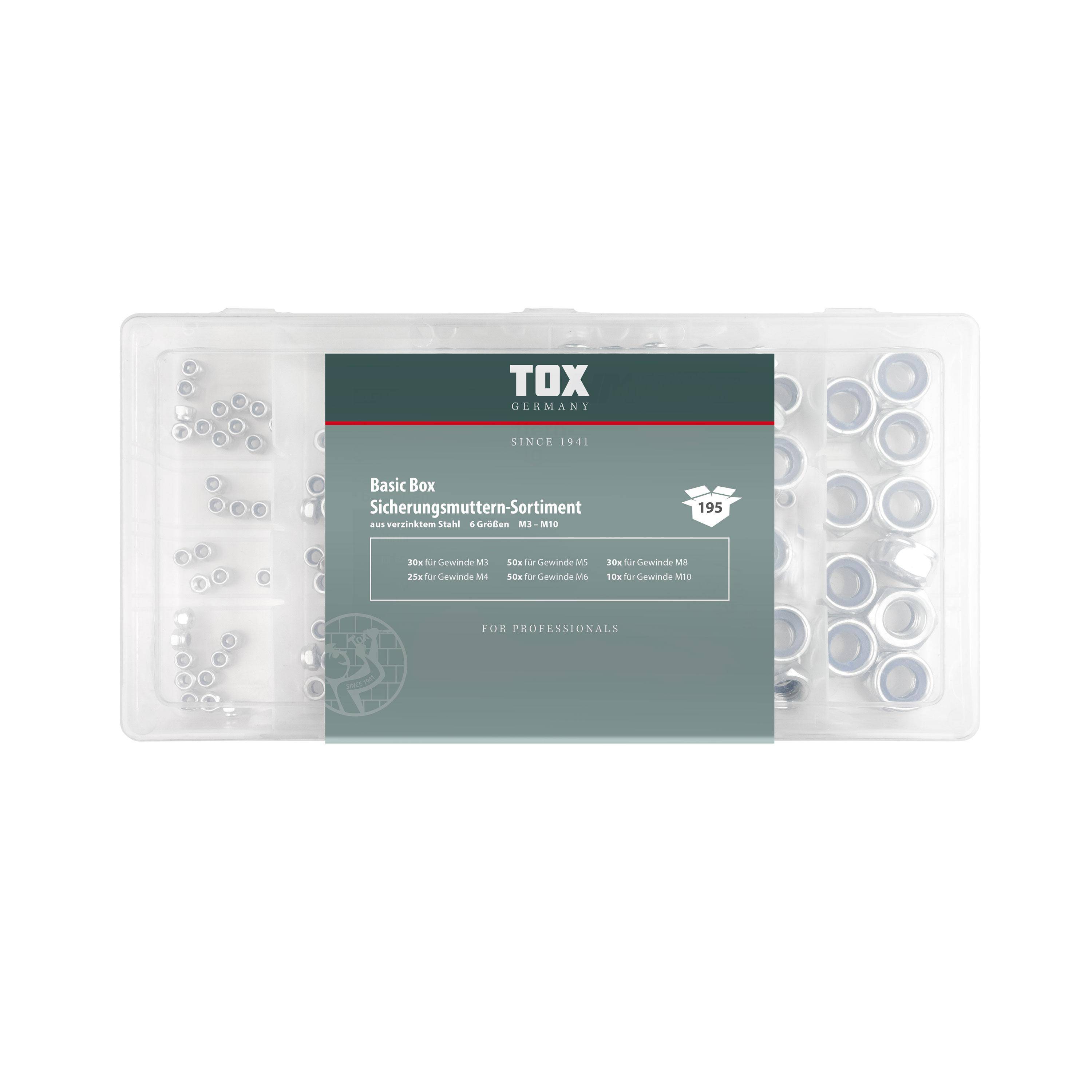 TOX Basic Box Sicherungsmuttern - Sortiment 195 tlg.