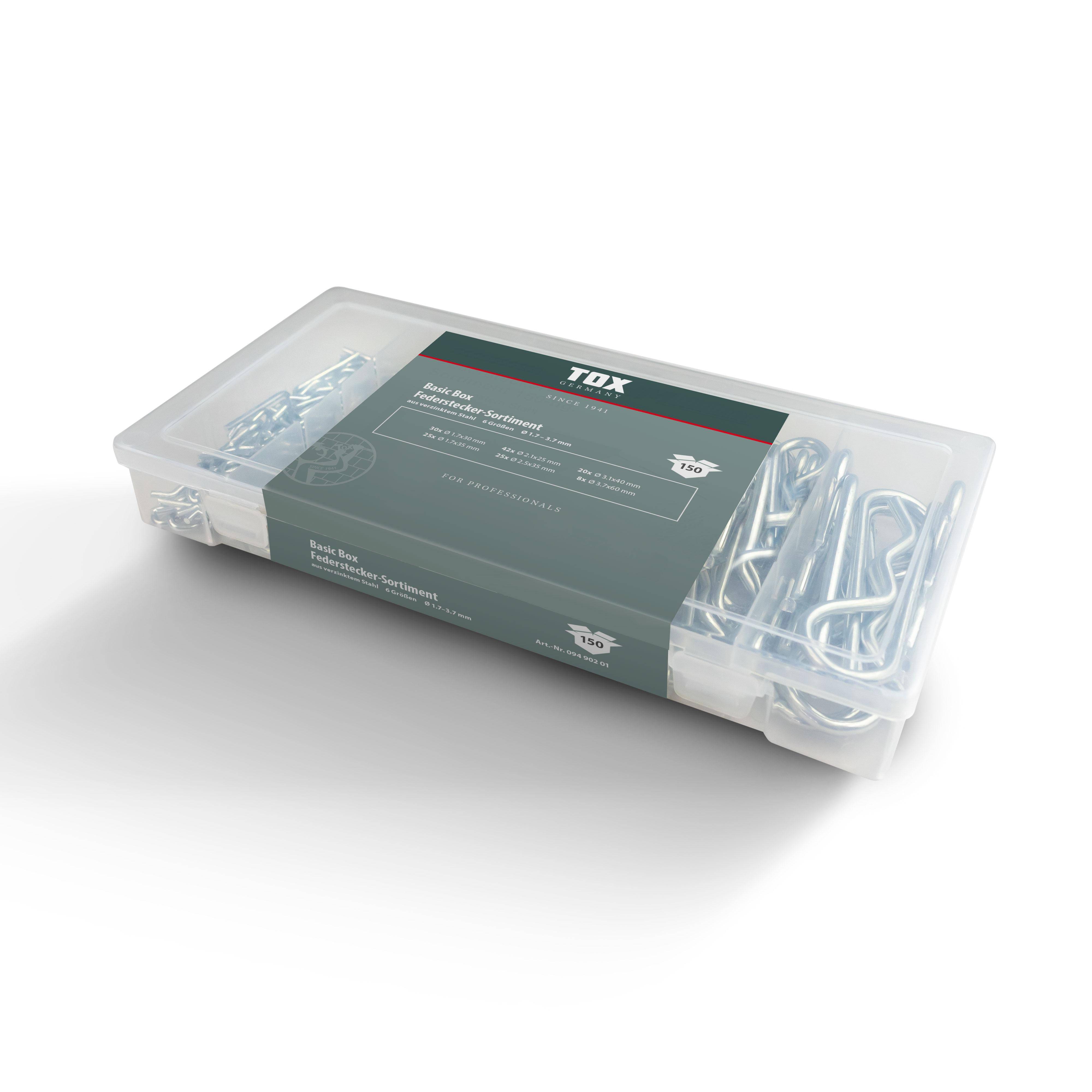 TOX Basic Box Federstecker - Sortiment 150 tlg.