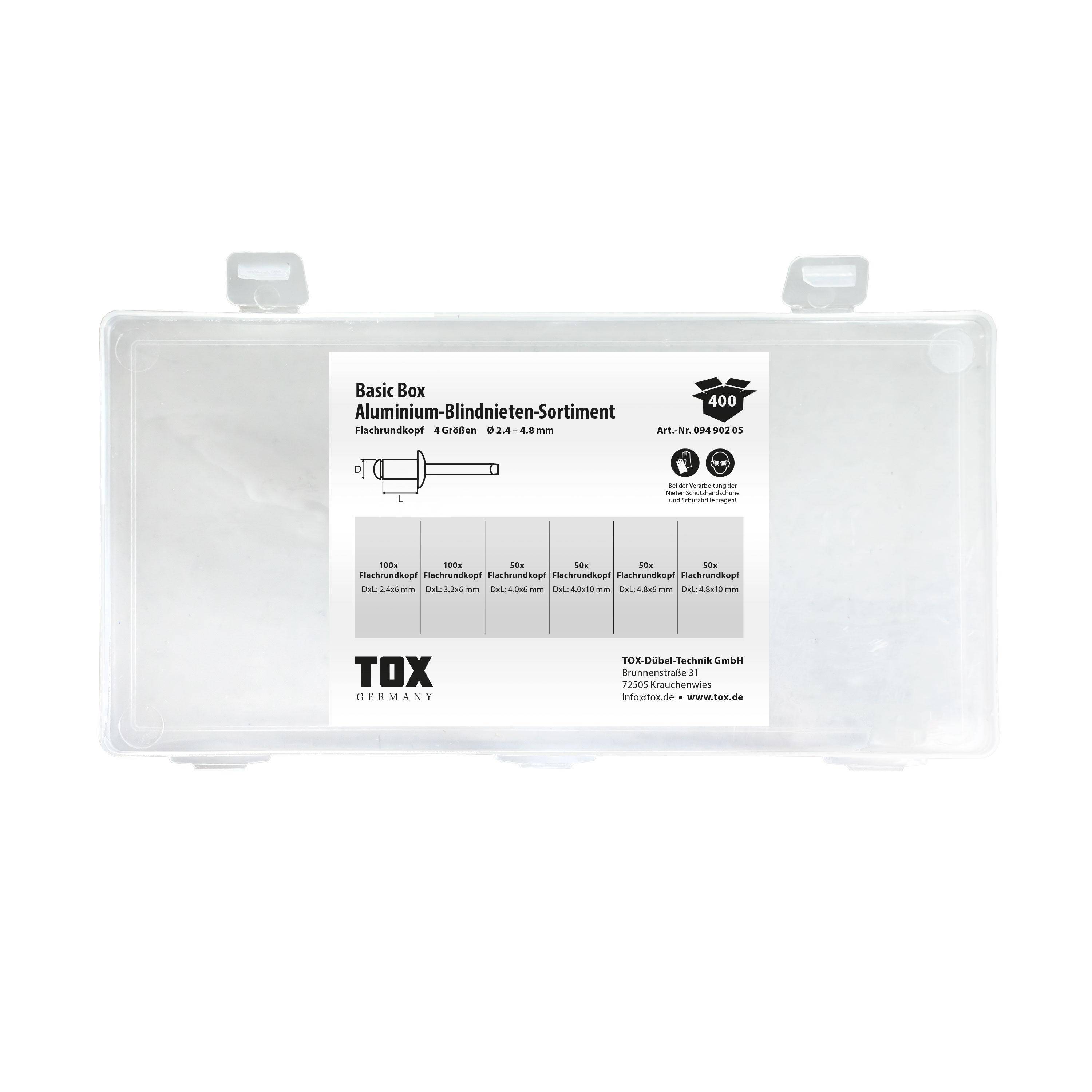 TOX Basic Box Blindnieten - Sortiment 400 tlg.
