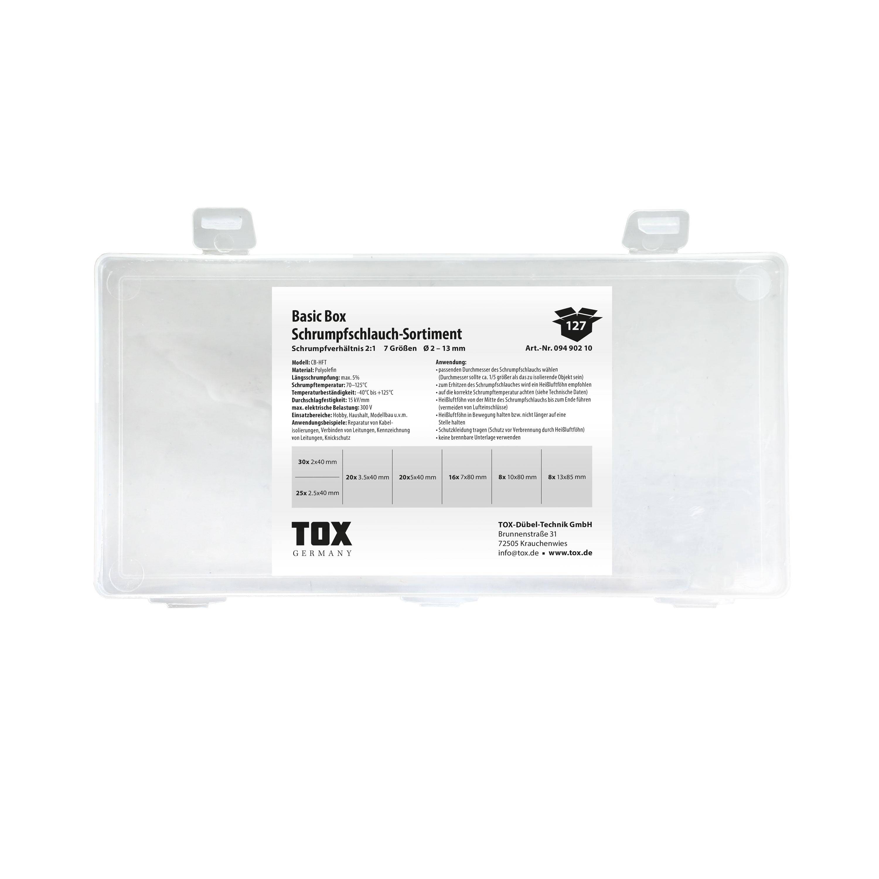 TOX Basic Box Schrumpfschlauch - Sortiment 127 tlg.