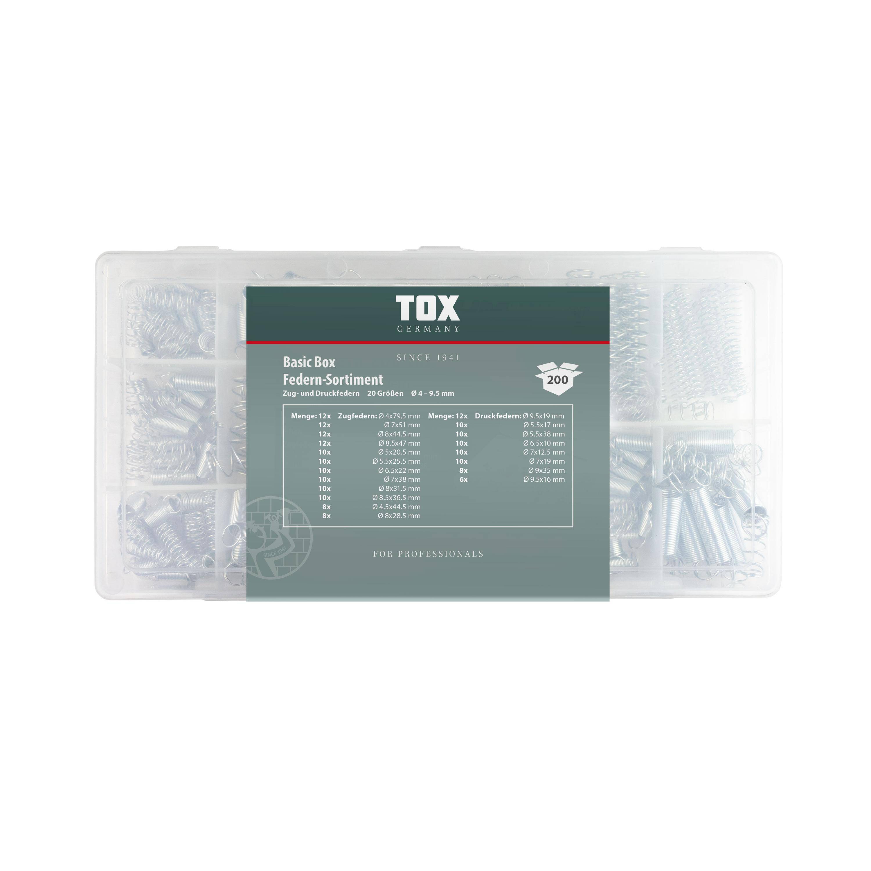 TOX Basic Box Federn - Sortiment 200 tlg.