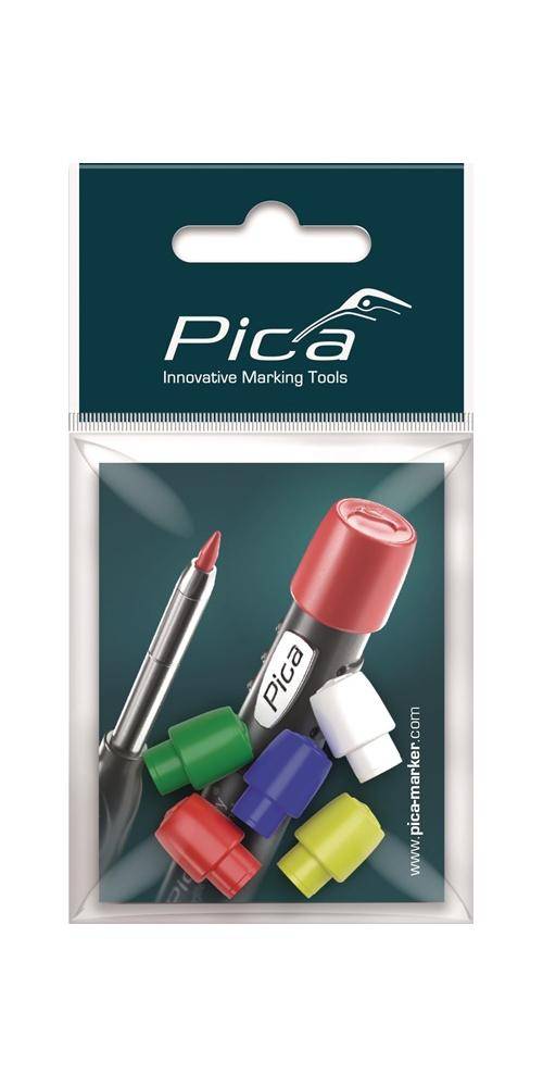 Pica Kappen für Dry weiß, gelb, rot, blau, dunkelgrün im Polybeutel