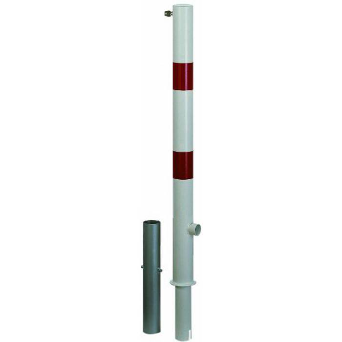 Absperrpfosten "Parky-Royal" - GAH - heruasnehmbar - zum Einbetonieren - ohne Ösen - Pfosten Ø 76 mm - Bodenhülse Ø 65 mm - Sonderanfertigung