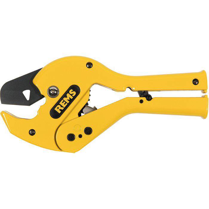 Rohrschere "REMS ROS 42 P" - bis Ø 42 mm Kunststoffrohre - mit Schnellrücklauf - stabile Ausführung aus Aluminium
