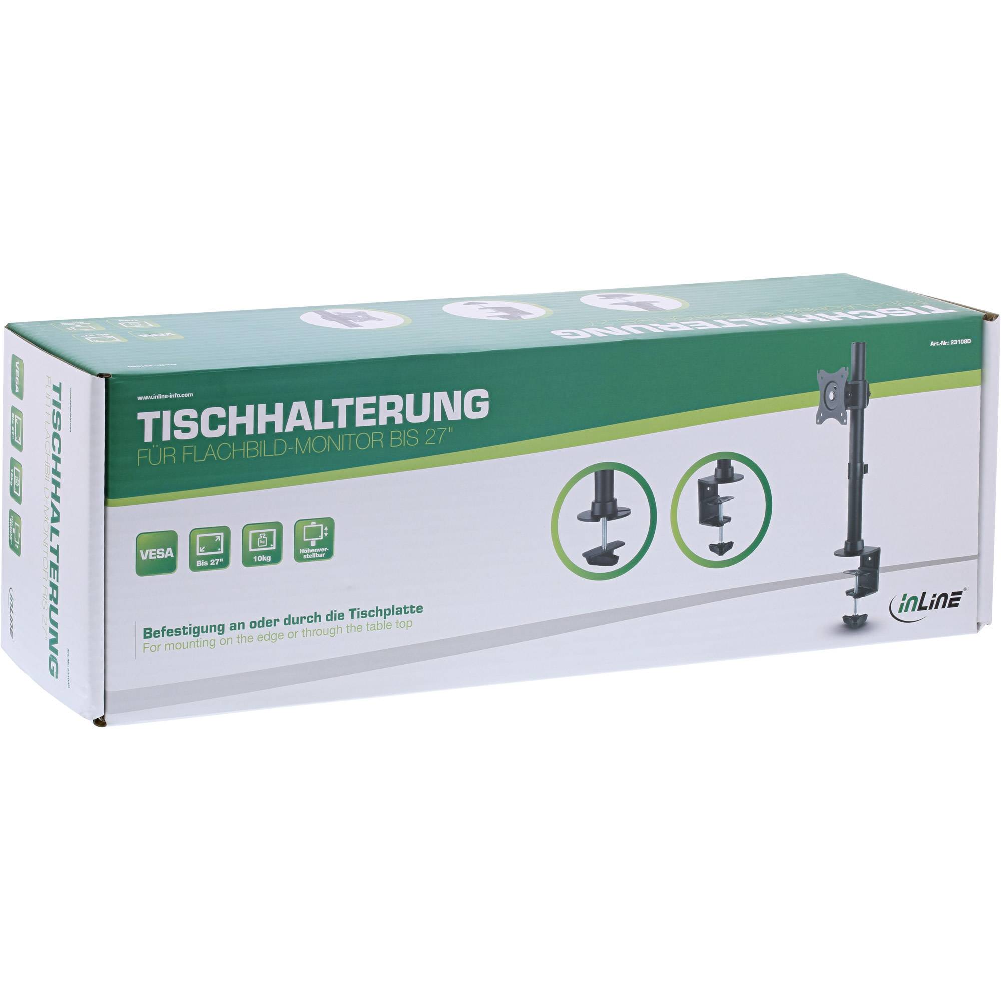 INLINE - Tischhalterung - für LCD-/LED-Display bis 69cm (27"") - max. 10kg