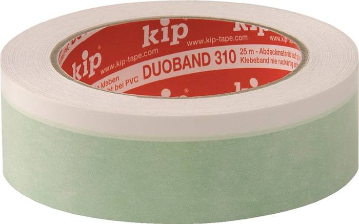 Doppelseitiges Klebeband Duoband 310 L.25m B.25mm grün/weiß Rl.KIP