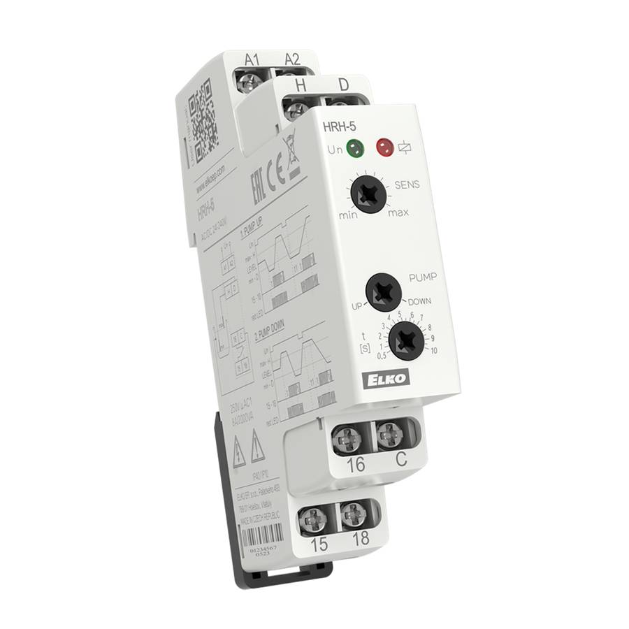 ELKO EP HRH-5/UNI Niveauüberwachungsrelais, 24-240V AC/DC, 1 Wechsler 8A