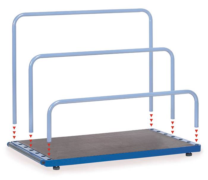 Klappbarer Deckel für Muldenkipper - 2-seitig öffenbar - passend zu Kastenmaß 1321 x 800 x 715 mm