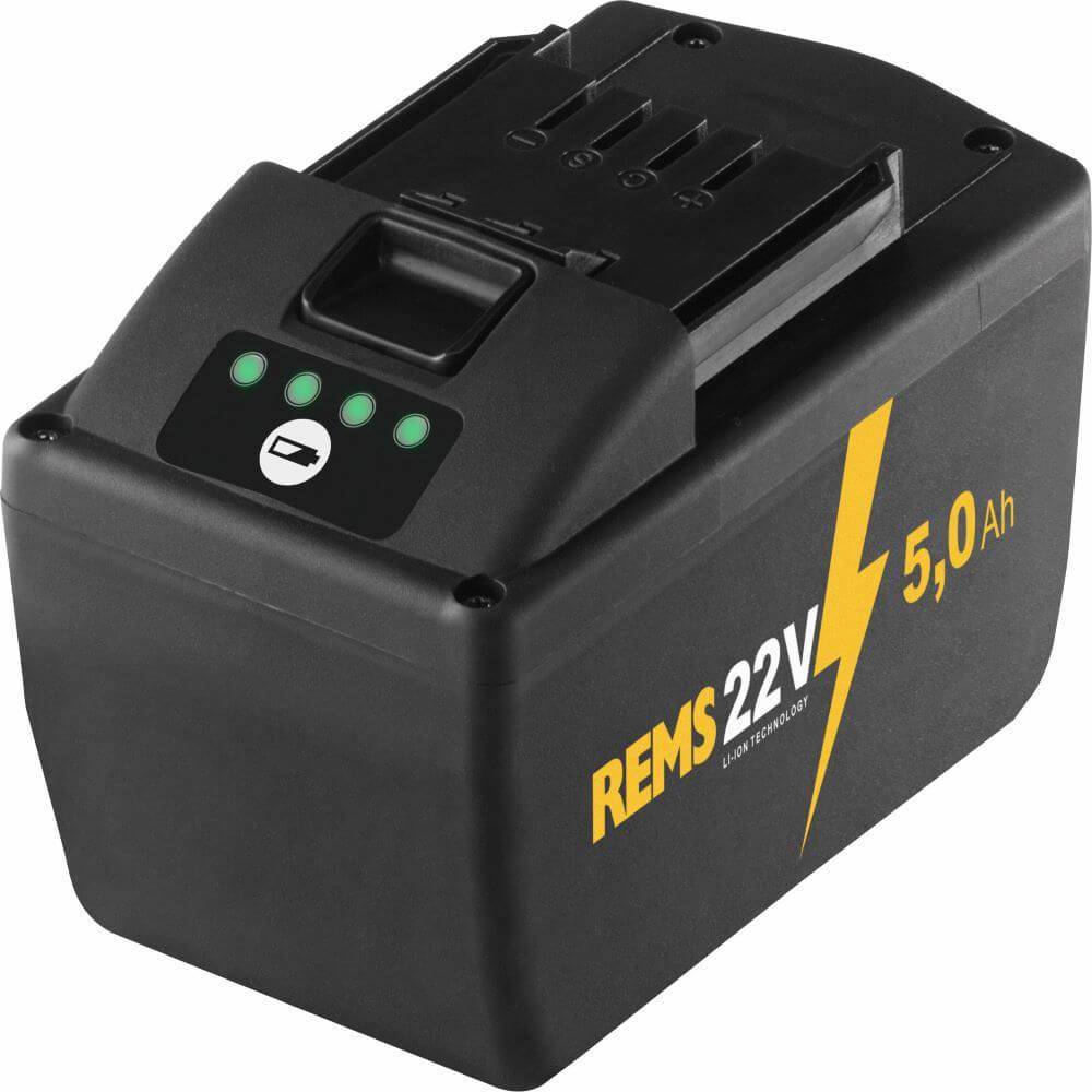 REMS Lithium-Ionen-Akku 21,6 V, 5,0 Ah - für REMS Mini-Press 22 V ACC, Mini-Press S 22 V ACC