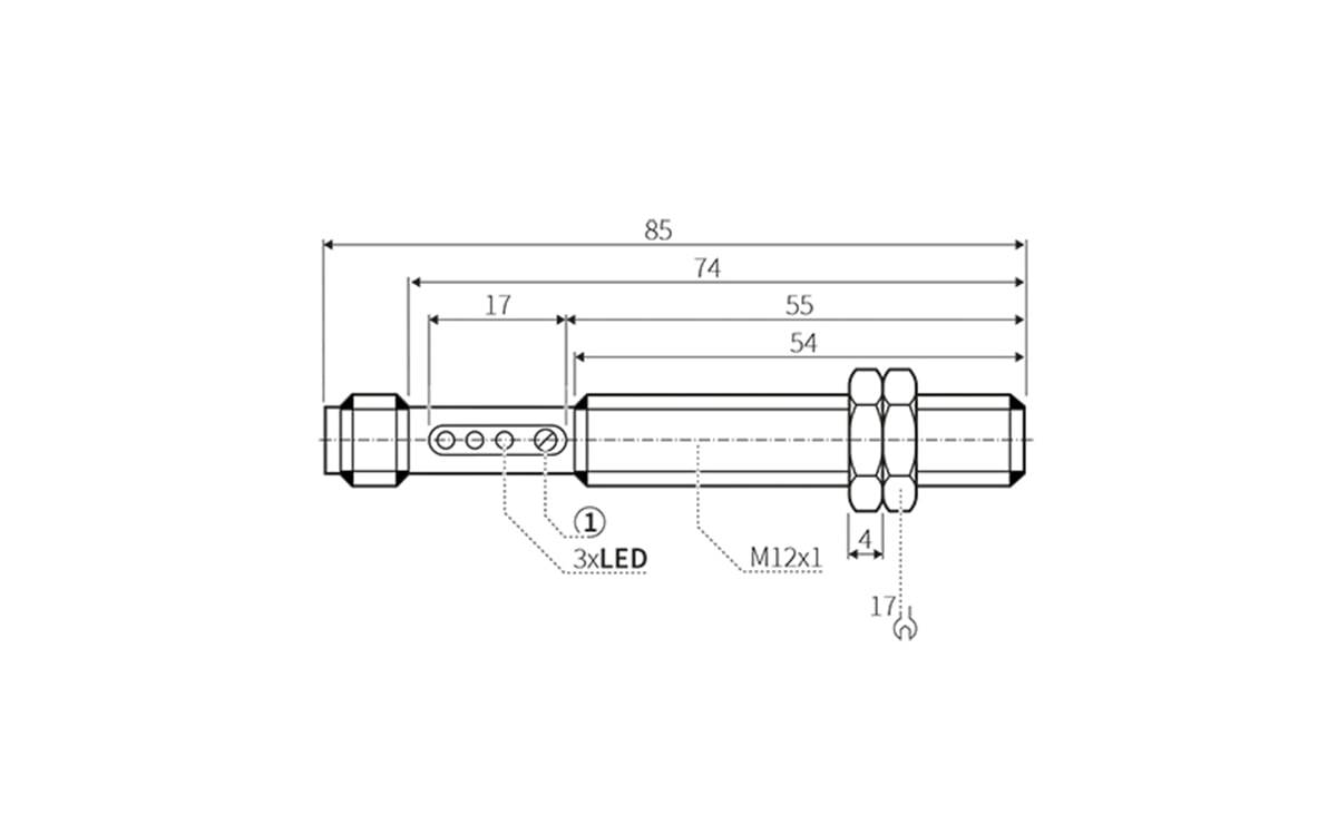 Einweglichtschranke/ Optischer Sensor M12 Empfänger - AO012 - autosen
