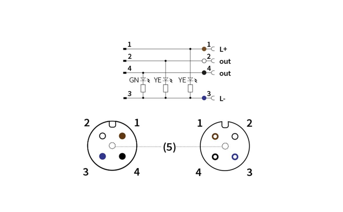 Verbindungsleitung M12/M12 4P PUR 5m IP69K - AA204 - autosen