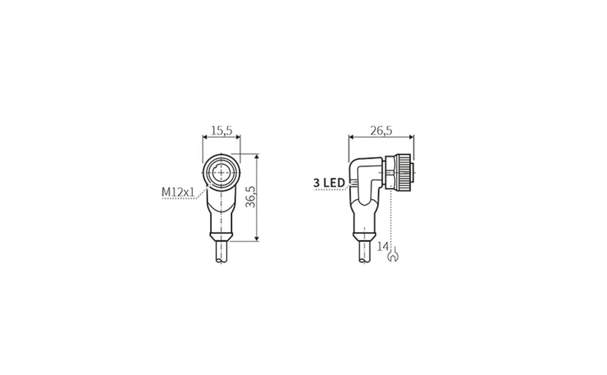 Sensorleitung M12 4P PUR 10m IP69K - AA018 - autosen