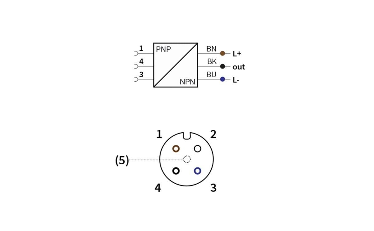 PNP-NPN Konverter 5 m PUR M12 BKout - AA033 - autosen