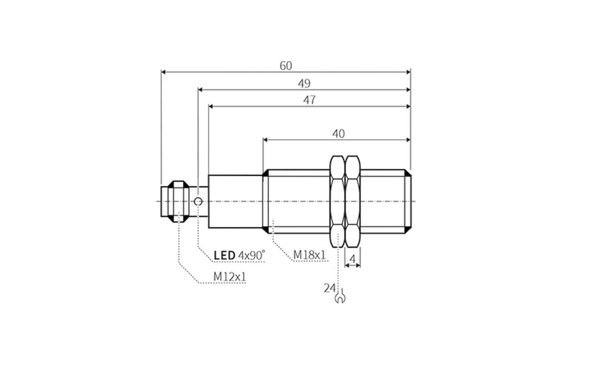 Einweglichtschranke/ Optischer Sensor M18 Empfänger - AO016 - autosen