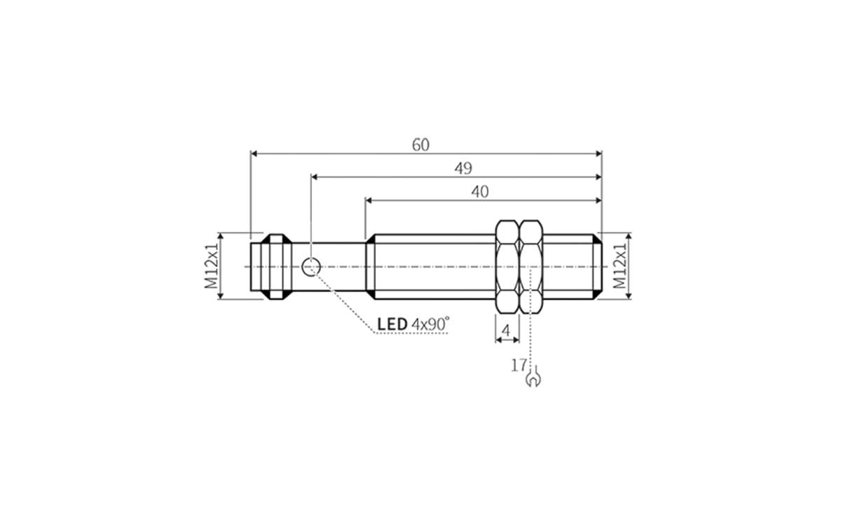 Induktiver Sensor M12 3 mm IP69K - AI016 - autosen