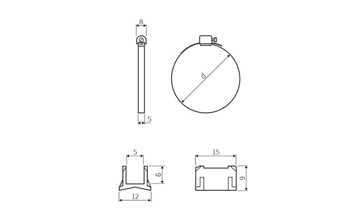 Adapter und Spannband für Rundzylinder - AA912 - autosen