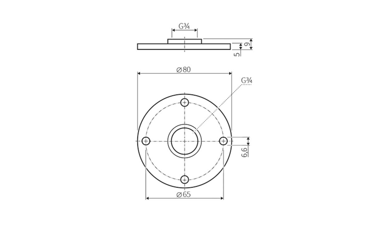 Flanschplatte 65-80 G3/4I - AA942 - autosen