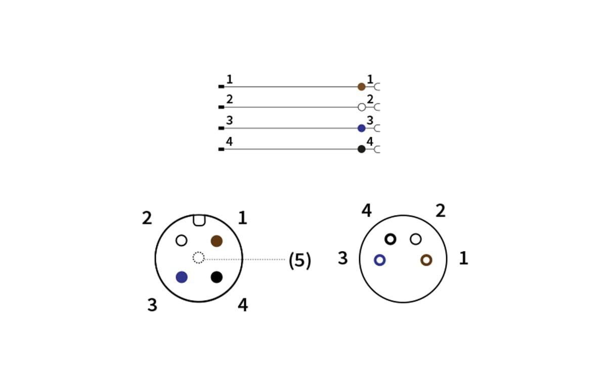 Verbindungsleitung M8/M12 4P PUR 2m IP69K - AA208 - autosen