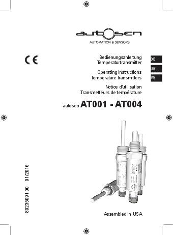 Temperaturtransmitter PT1000 G1/4A -50…150°C - AT001 - autosen