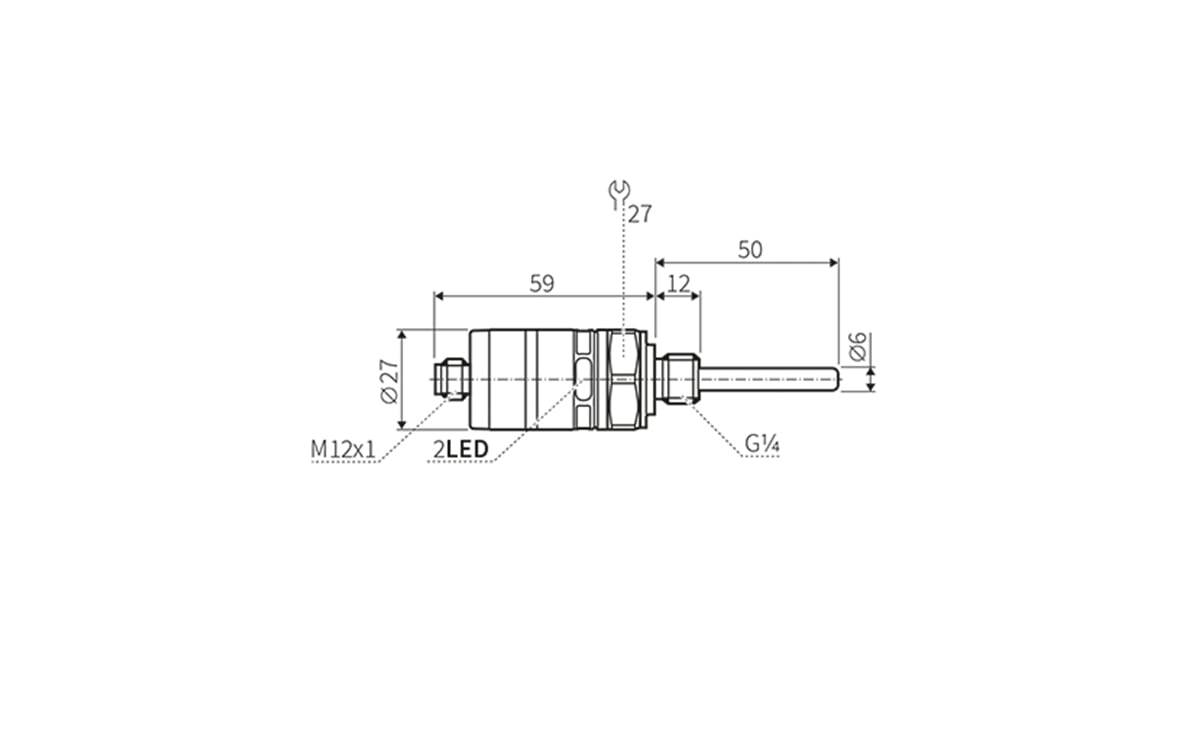 Temperatursensor PT1000 G1/4A -20…140°C - Außengewinde,G 1/4 - AT008 - autosen