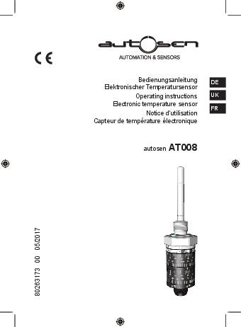 Temperatursensor PT1000 G1/4A -20…140°C - AT008 - autosen