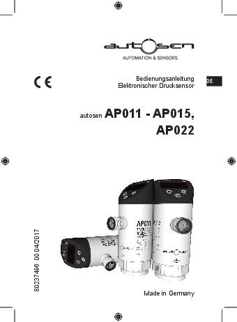 Drucksensor G1/4I Programmierbar (elektronisch) - AP015 - autosen