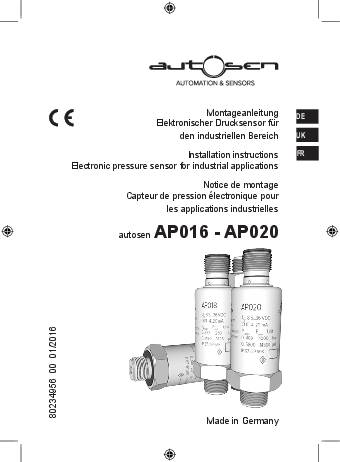 Drucktransmitter G1/4A (elektronisch) - AP019 - autosen