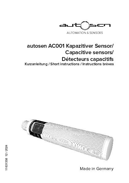 Kapazitiver Sensor mit M18 - AC001 - autosen