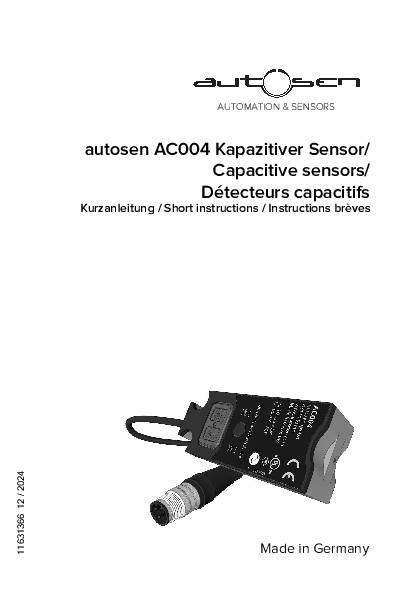 Kapazitiver Sensor - AC004 - autosen