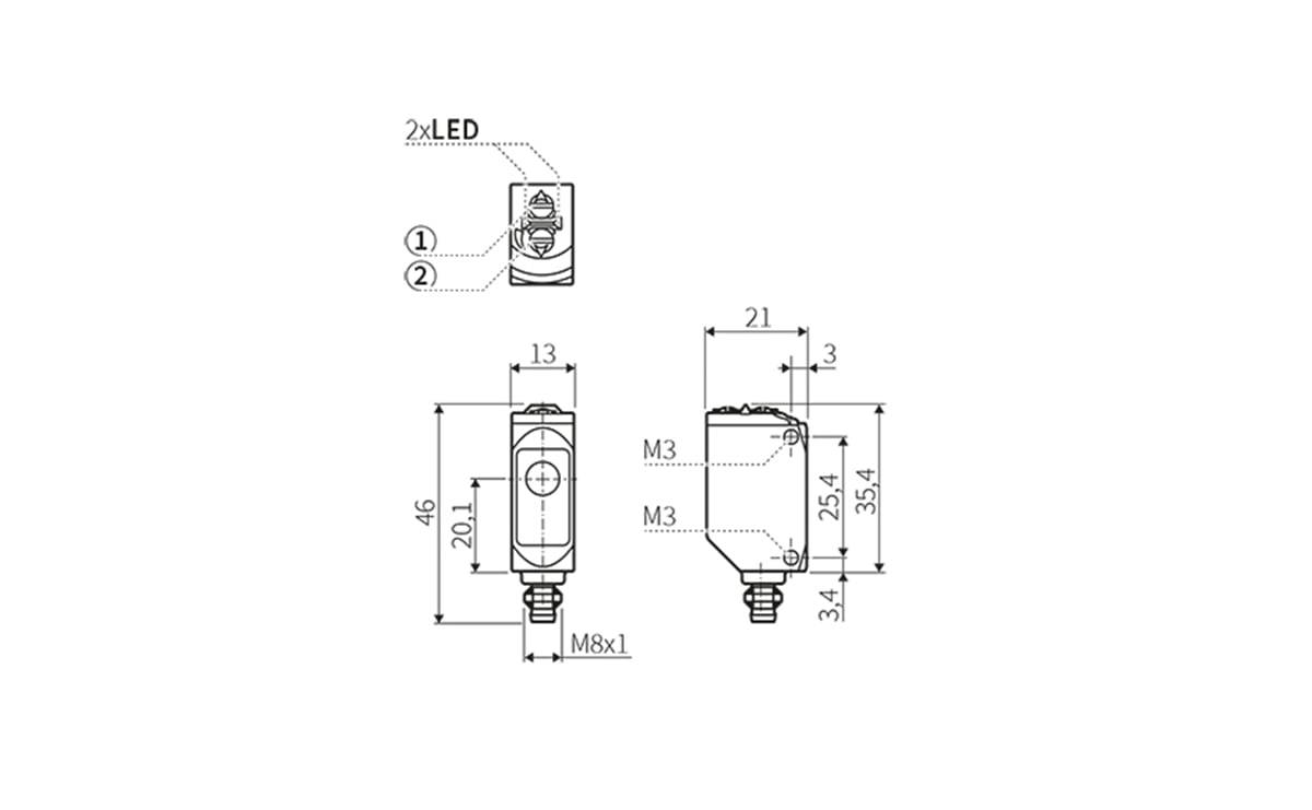 Einweglichtschranke/ Optischer Sensor Empfänger - AO026 - autosen