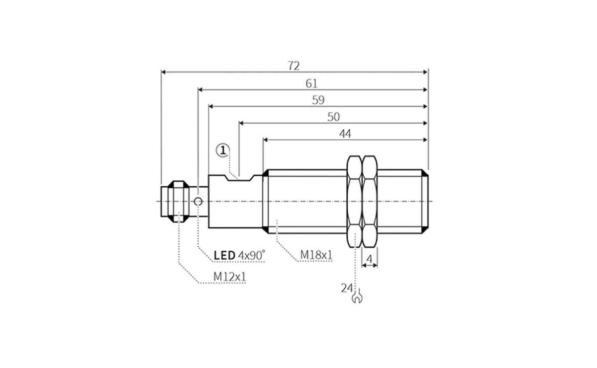 Reflexlichttaster/ Optischer Sensor M18 - M18x1 - AO013 - autosen