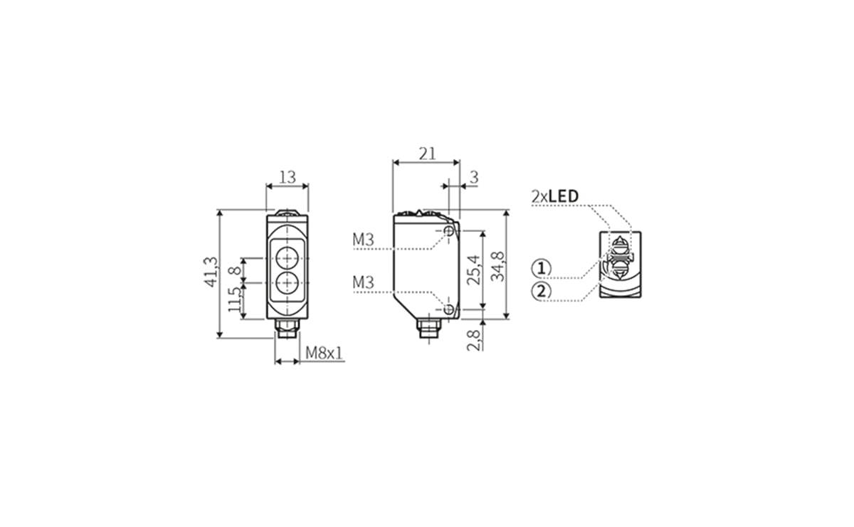 Reflexlichtschranke/ Optischer Sensor IP69K - AO002 - autosen