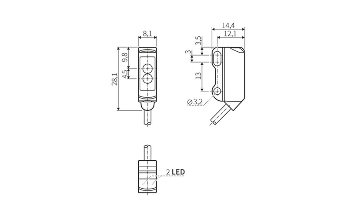 Reflexlichtschranke/ Optischer Sensor Miniatur - AO021 - autosen