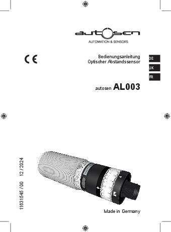 Laser Distanzsensor M30x1,5 - AL003 - autosen