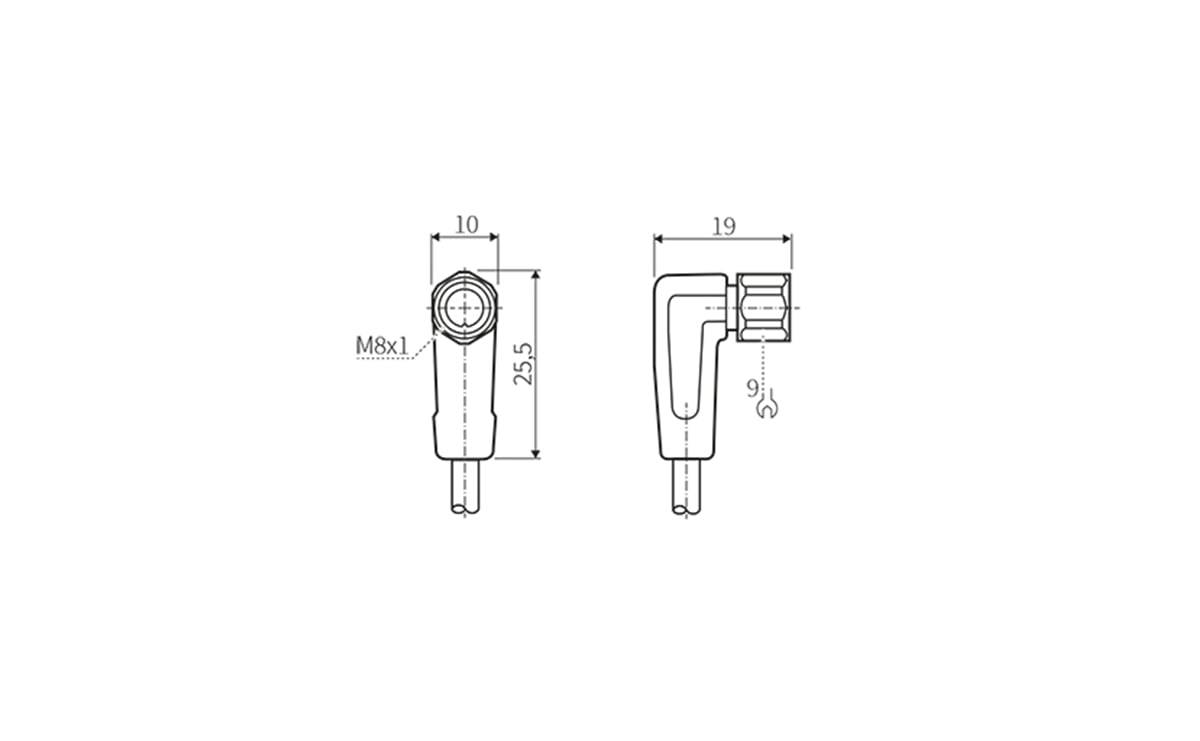 Sensorleitung M8 4P PVC 5m IP69K - AA016 - autosen