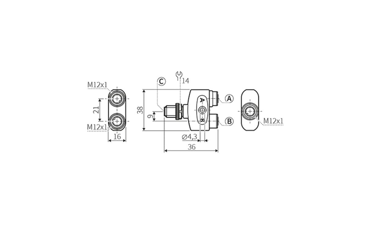 Y-Verteiler M12/2xM12 - AA922 - autosen