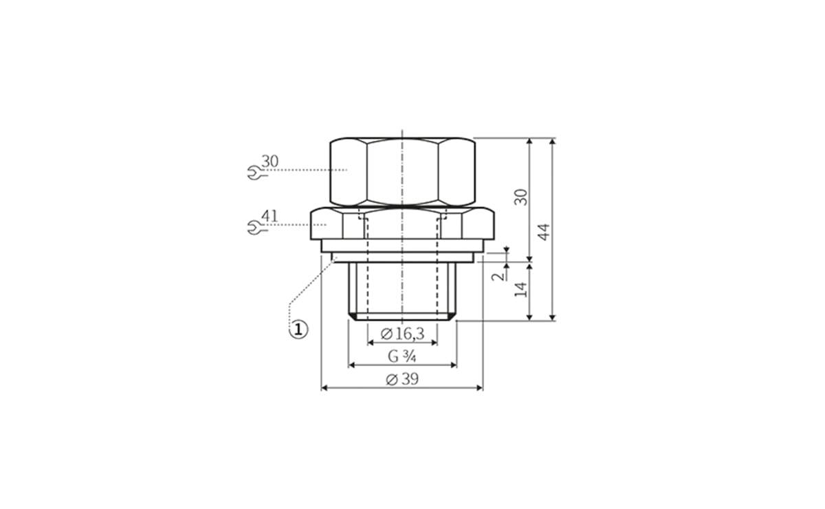 Einbauadapter G3/4A D16 - AA924 - autosen