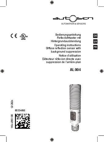 Laser-Reflexlichttaster M18 - AL004 - autosen