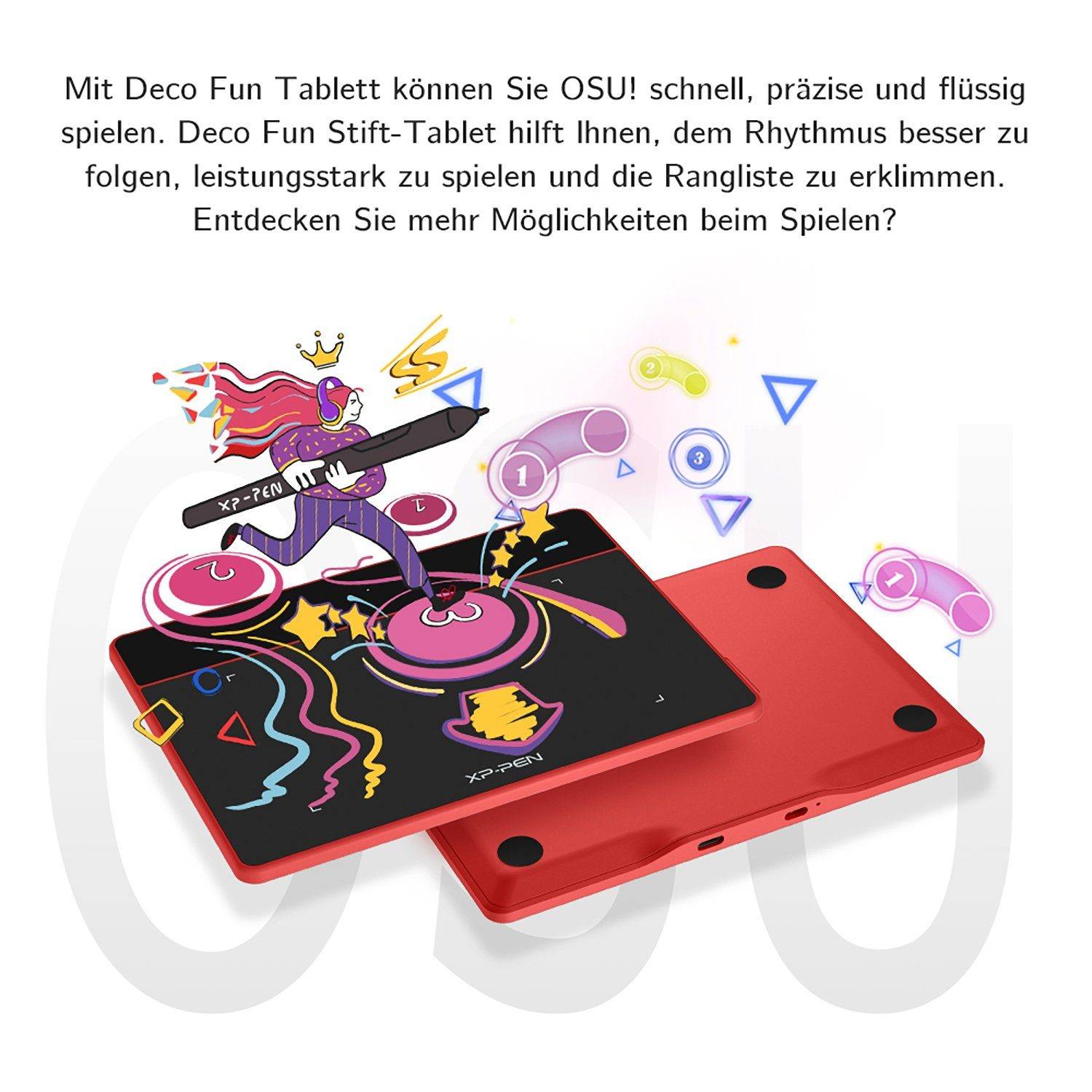 XP-PEN Deco Fun L Rot