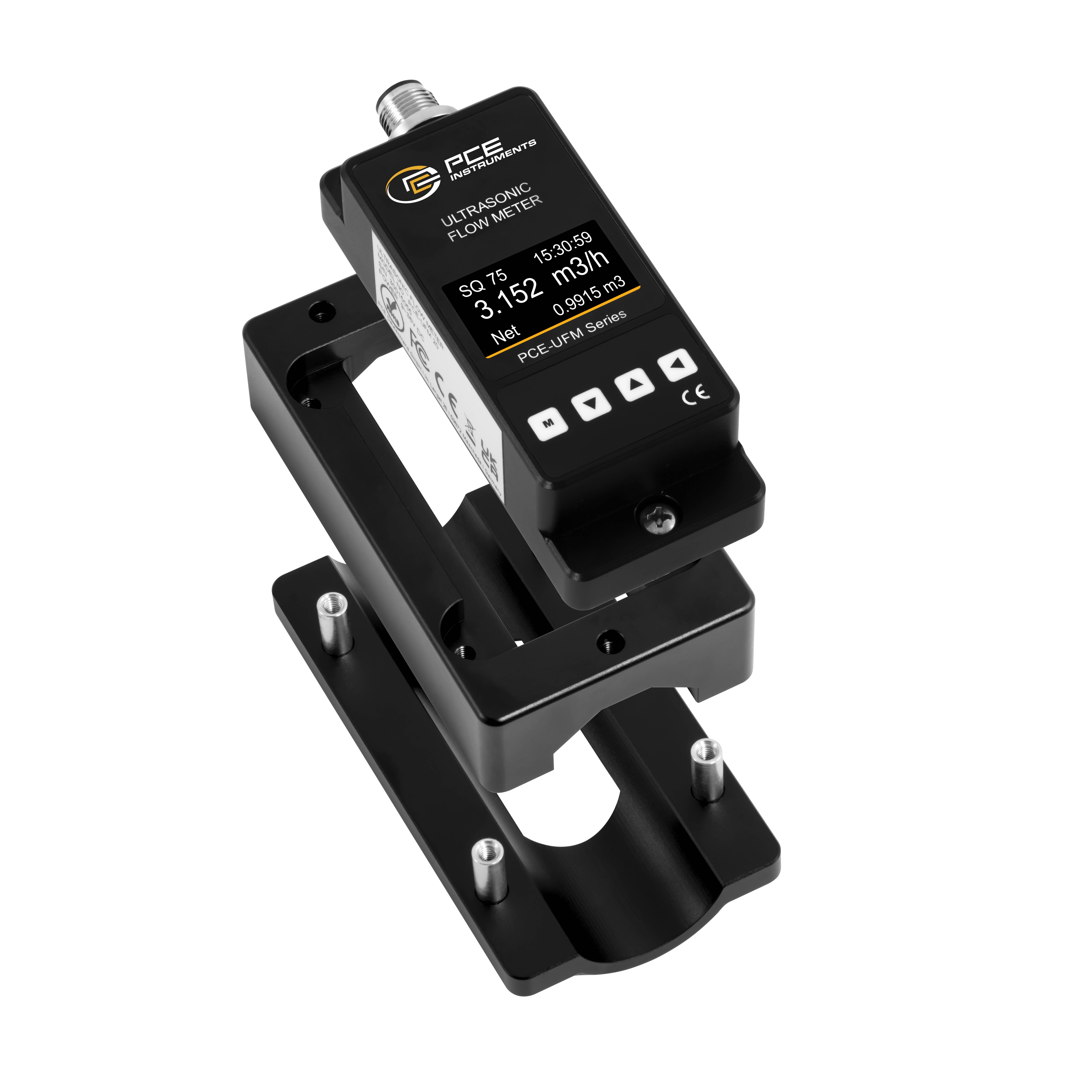 PCE Instruments Durchflussmesser zum Festeinbau PCE-UFM 8 |Rohr DN8 |1/4" |2 % Genauigk. |0,1 - 5 m/s |Aufl. 0,001 m/s