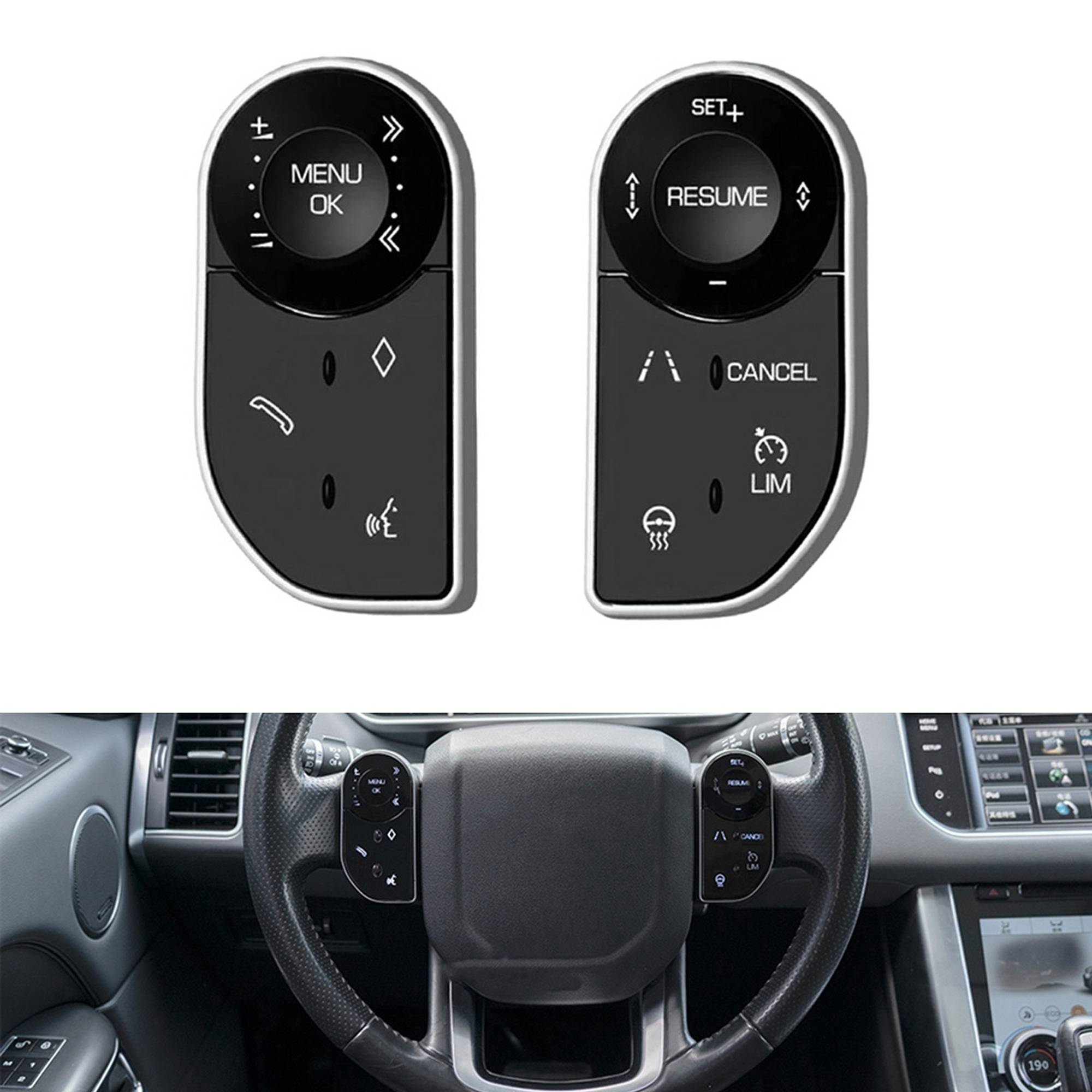 Für Range Rover Vogue Sport L405 L494 Lenkradtasten Lenkradsteuerung Touch