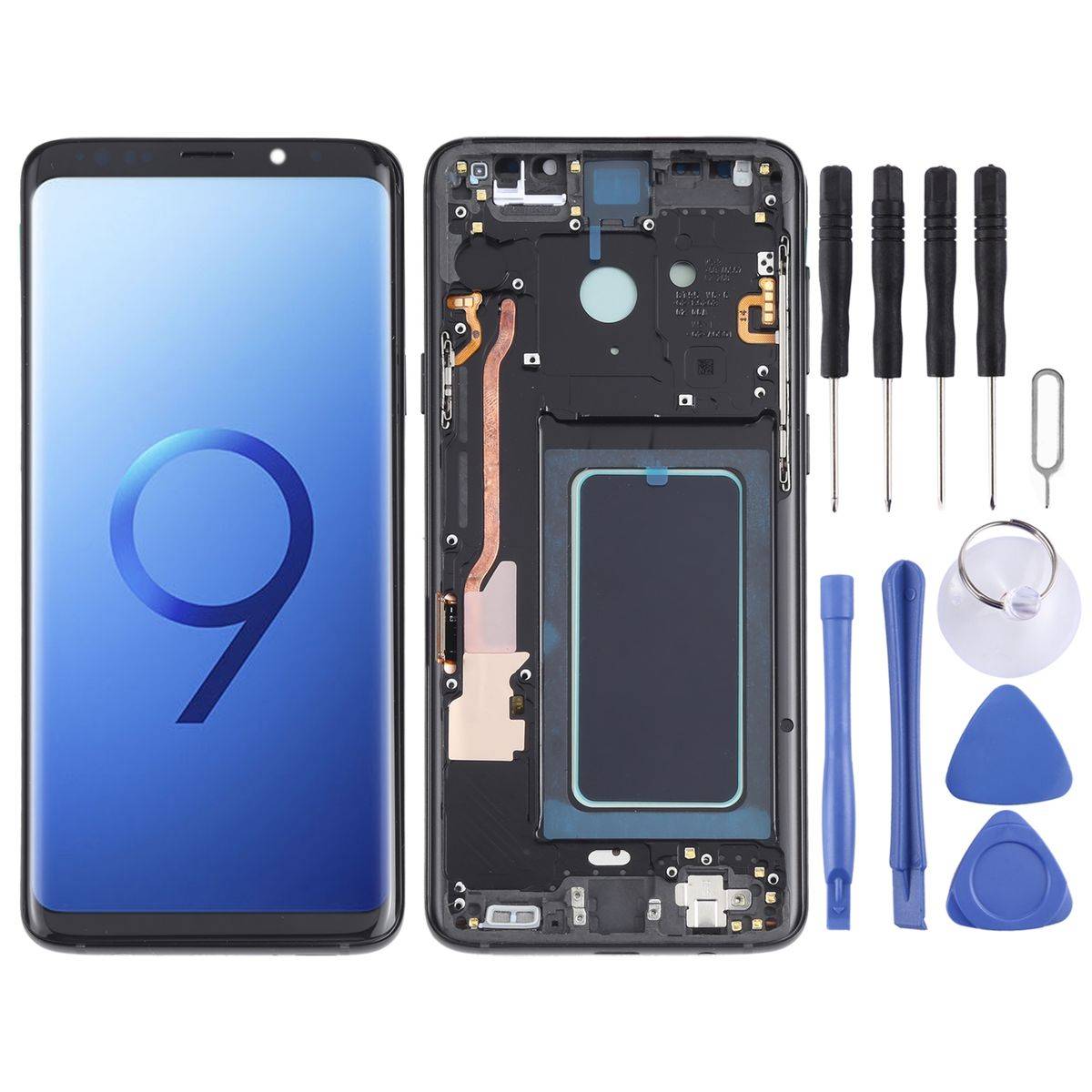 Für Samsung Galaxy S9 Plus SM-G965 Display Full OLED LCD mit Rahmen Einheit Touch Ersatzteil Reparatur Schwarz