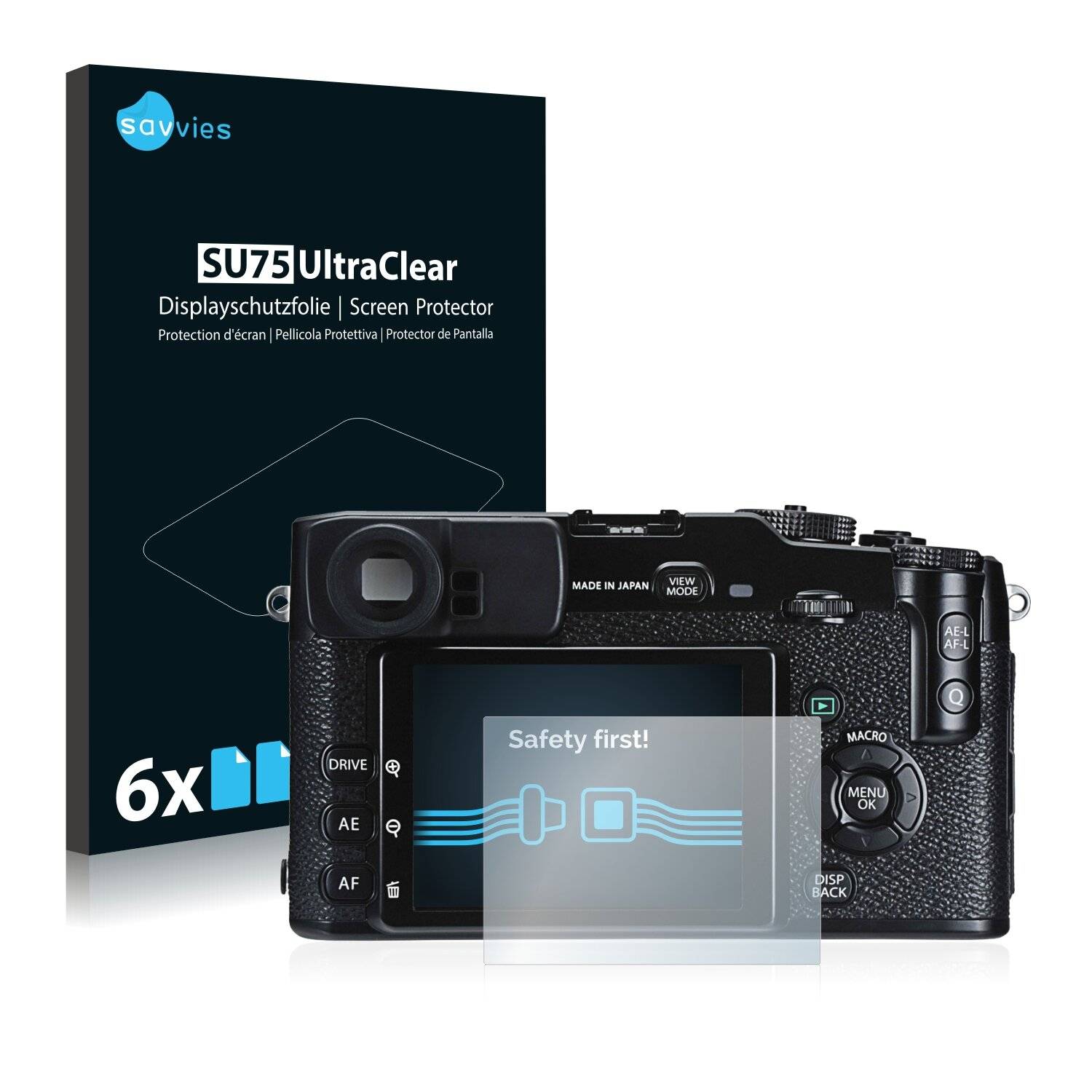 6x Savvies SU75 Displayschutzfolie für Fujifilm