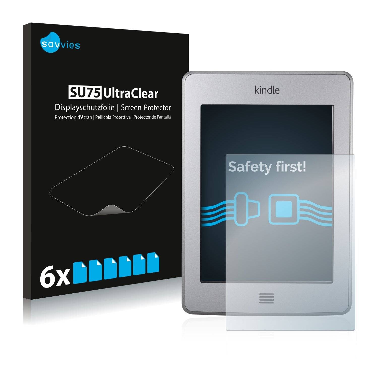 6x Savvies SU75 Displayschutzfolie für Amazon Kindle