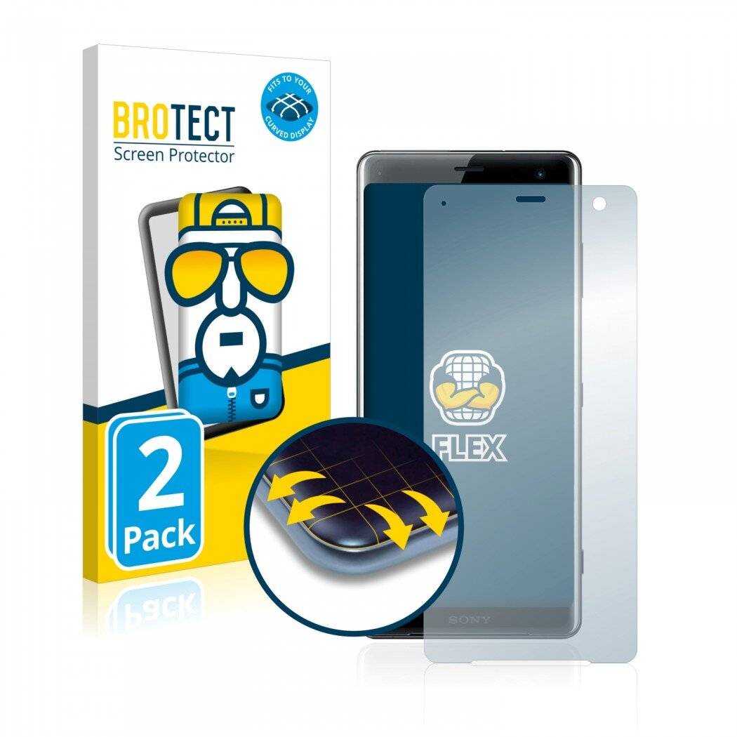 2x BROTECT Flex Full-Cover Displayschutzfolie für Sony Xperia