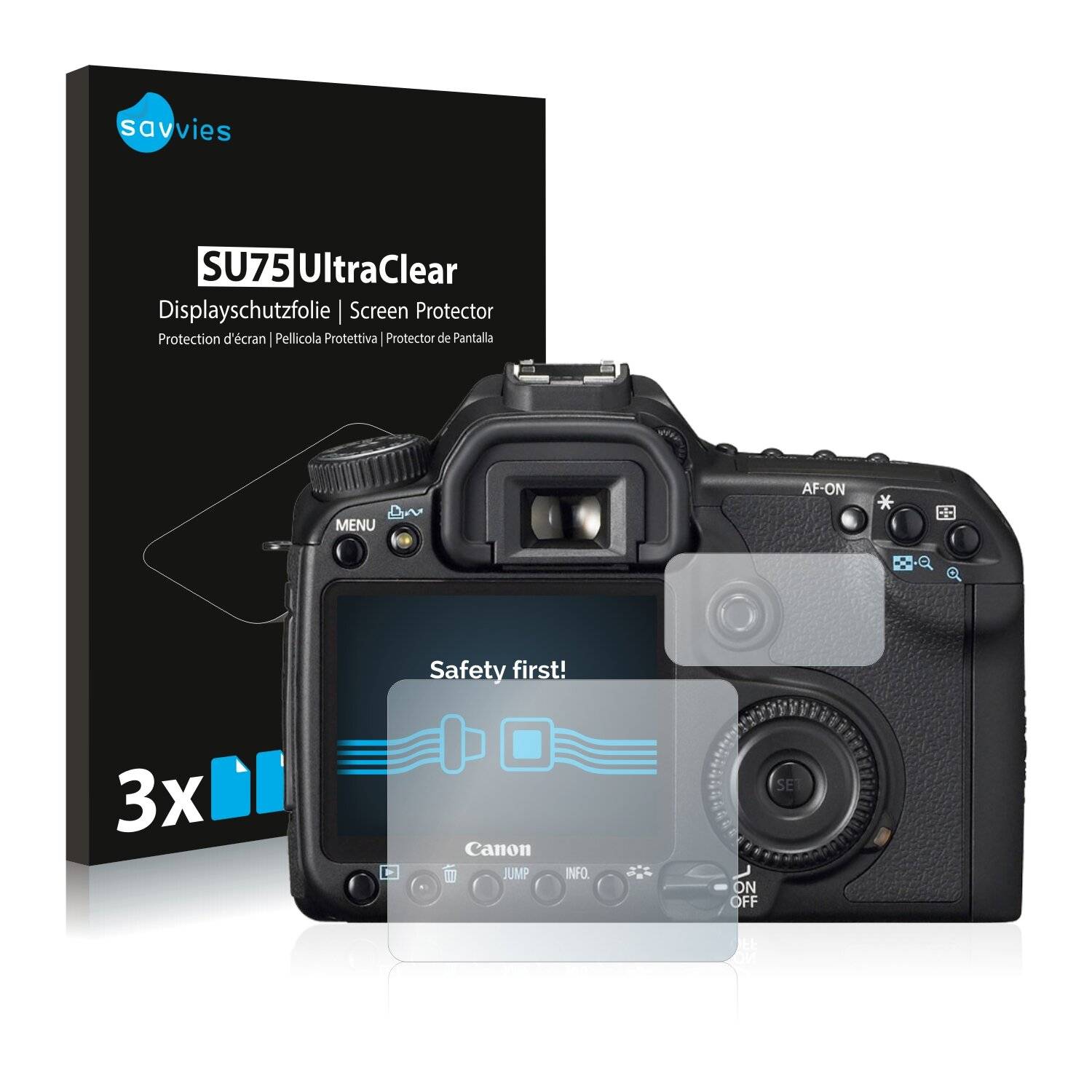 6x Savvies SU75 Displayschutzfolie für Canon EOS