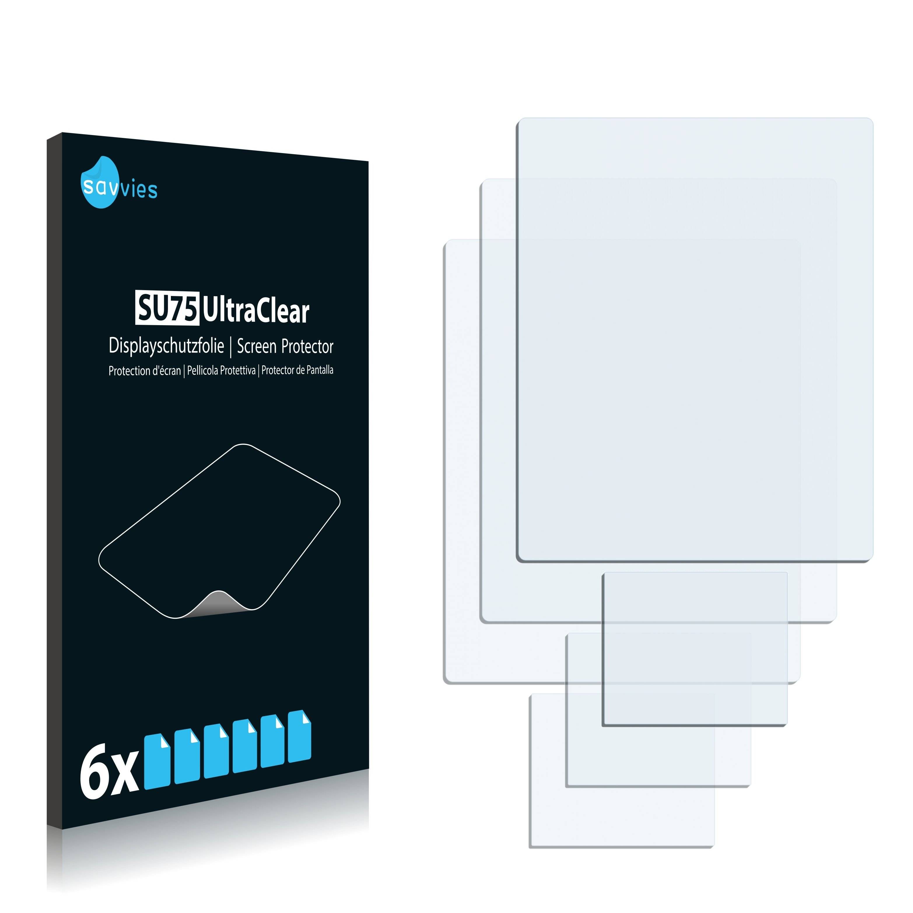 6x Savvies SU75 Displayschutzfolie für Sagem