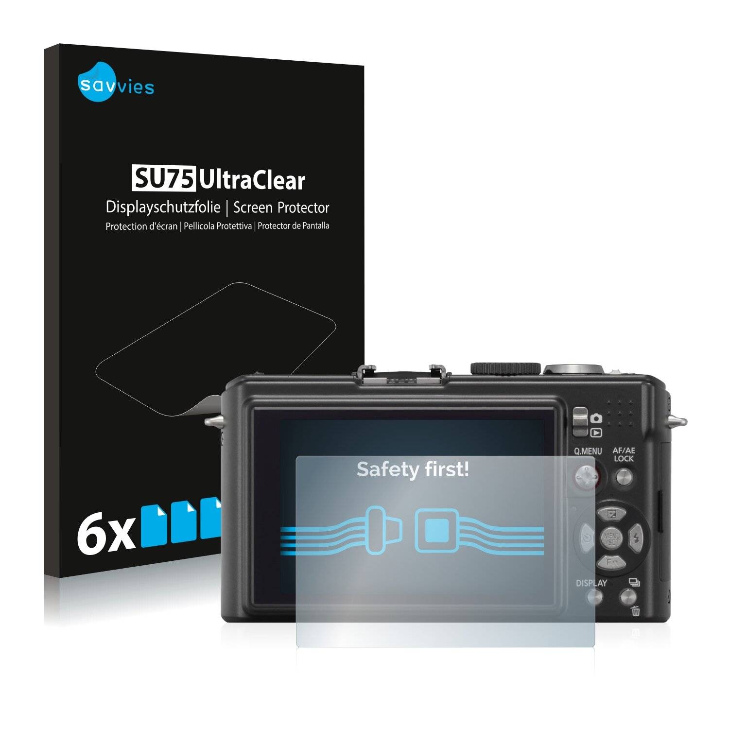 6x Savvies SU75 Displayschutzfolie für Panasonic Lumix