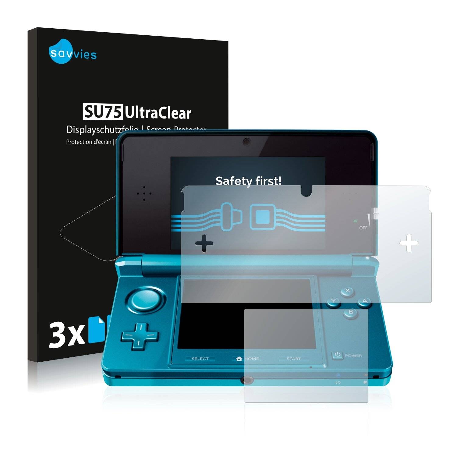 6x Savvies SU75 Displayschutzfolie für Nintendo