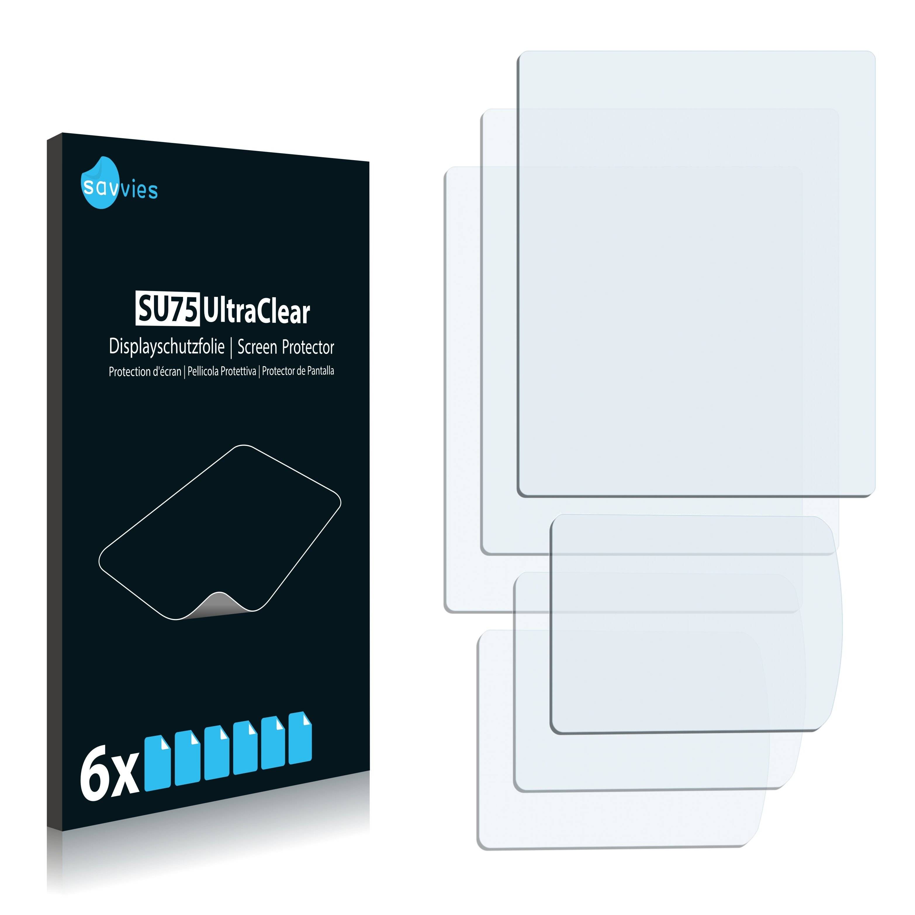 6x Savvies SU75 Displayschutzfolie für Samsung